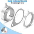 2" Large Flag Pole Rings, 2 Pcs Aluminum Alloy Spinning Flag Pole Ring Clips Swivels, 360Â° Rotating anti Wrap Flagpole Ring Hardware with