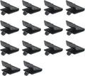 Adjustable Steel Pilaster Shelf Clip Support, Shelving Bracket Clips for Metal and Wood Shelves (14, Black)
