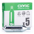 CXWXC 16G / 25G Threaded CO2 Cartridges or CO2 Inflator for Bike Tires - Cartridge for CO2 Inflator with Threaded Connection, CO2 Pump for Road