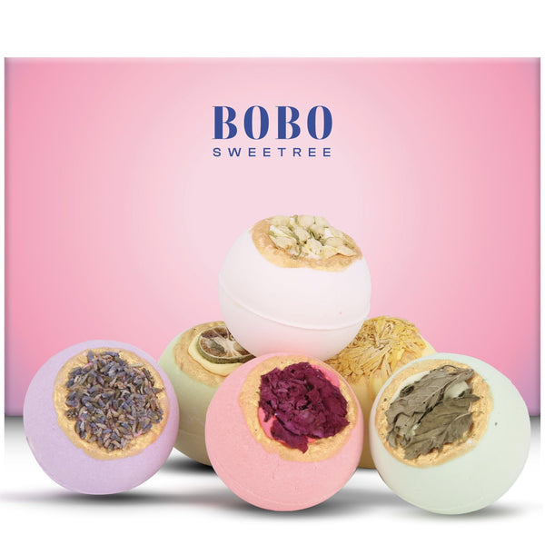 Bath Bombs Gift Sets, 6 Fizzies Luxury Large Size with Real Flowers and Natural Organic Essential Oil, Self Care Gifts for Women, Mon, Daughter,