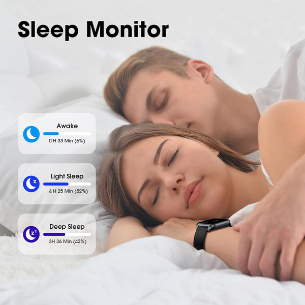 Smart Watch No App/Phone Required,42mm Smartwatch for Women Men,Fitness Tracker Watch with Heart Rate Monitor,Sleep Tracker,Pedometer,Step