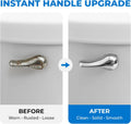 Qualihome Universal Toilet Tank Flush Lever, Chrome Finish Handle with Metal Nut, Fits Most Toilets (Side Mount)