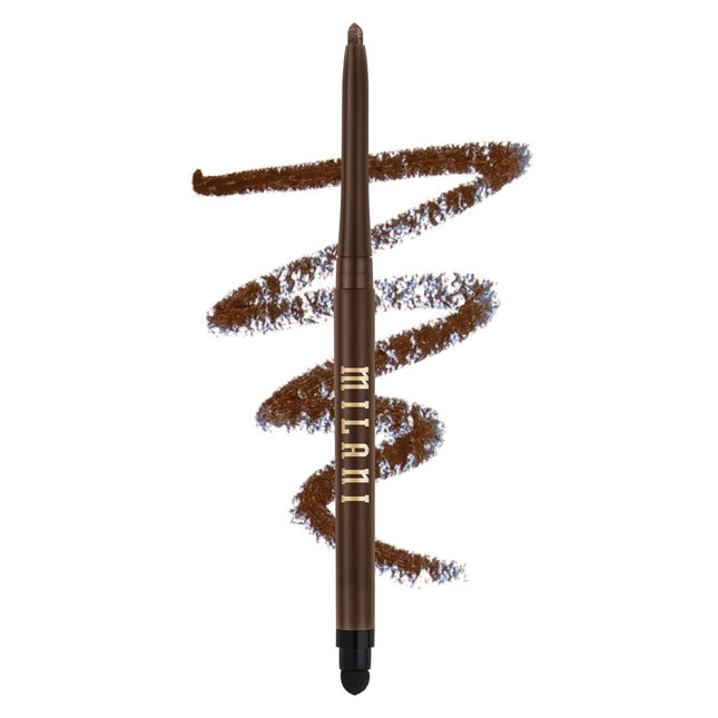 Milani Stay Put Eyeliner - Semi-Sweet (0.01 Ounce) Cruelty-Free Self-Sharpening Eye Pencil with Built-In Smudger - Line 