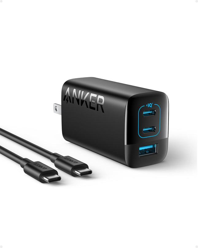 Anker 67W USB C Charger, 3 Port PIQ 3.0 Compact and Foldable Fast Charger for Macbook Pro, Ipad, Galaxy, Iphone and More