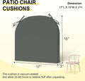 Downluxe Outdoor Chair Cushions Set of 2 for Patio Furniture, Water-Resistant Patio Chair Cushions with Ties, High Density Foam Outdoor Seat