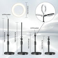 Desk Ring Light with Telescopic Stand, Travel Desktop Hola Light for Phone Selfie Laptop Zoom Video Calls Makeup Tiktok Reels Live Streaming