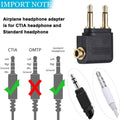 3 Pack Airplane Airline Headphones Adapter Gold Plated for Headsets,3.5Mm Dual Male to 3.5Mm Female Jack Connectors Converters