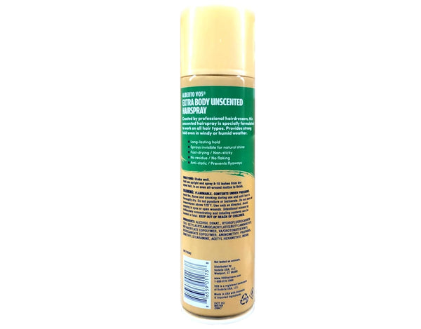 Alberto VO5 Crystal Clear Unscented Hair Spray - Volumizing Hair Spray for Styling - Frizz and Humidity Control - Clear Spray Formula - 8.5 Oz
