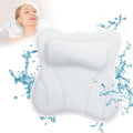 Bath Pillow for Tub Bathtub Pillow for Head and Neck 4D Air Mesh Spa Bath Tub Pillow Headrest with Non-Slip 6 Strong Suction Cups Luxury Bathtub