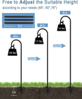 76 Inch Outdoor Shepherd Hook with 7 Prong Base (1 Pack), Adjustable Heavy Duty Garden Hanging Stake for Bird Feeder Solar Light Plant Hanger