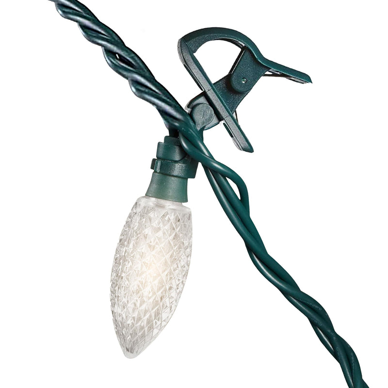 Noma Quick-Clip Customizable Holiday String Lights, 100 LED Bulbs, 66.8Ft Long, Warm White