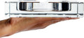 Juvale Glass Crystal Ashtray with Cut and 4 Slots for Cigars, Luxury Square Cigarette Holder for Men, Home, Office, Desk, Tabletop Decoration,
