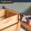 POWERTEC 12 Inch Steel Bar Clamps W/ 600 Lbs Loads Limit & 2-1/2" Throat, Quick Adjust & Release F Clamp with Micro-Adjustment Handle for