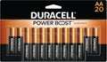 Duracell Coppertop AA Batteries with Power Boost Ingredients, 20 Count Pack Double a Battery with Long-Lasting Power, Alkaline AA Battery for