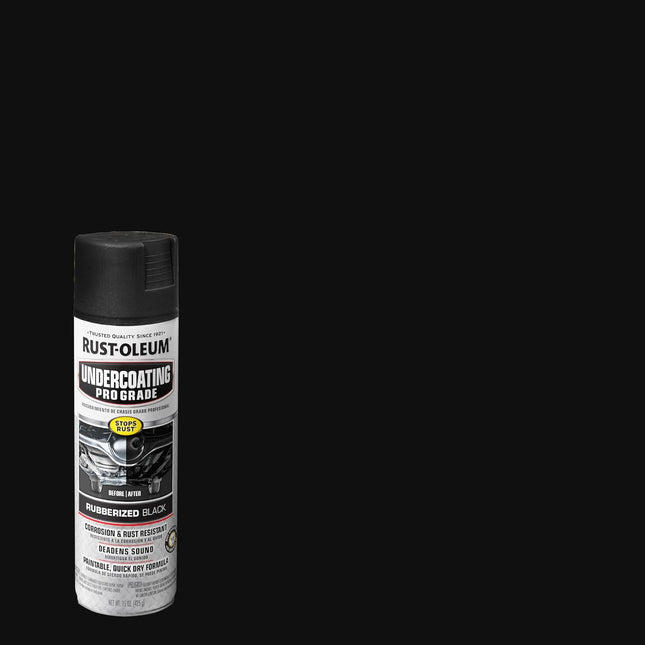 Rust-Oleum 248656 Professional Grade Rubberized Undercoating Spray, 15 Oz, Black