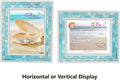 GIFTME 5 Beach Picture Frame 8X10,Mosaic Picture Frame Mother of Pearl,Turquoise Tabletop or Wall Hanging Photo Frame(8X10 Inch, Blue,1Pc)
