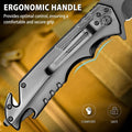 Nedfoss FA48 Pocket Knife for Men with Bottle Opener, Glass Breaker, Seatbelt Cutter and Wrench, 5-In-1 Multitool Folding/Survival Knife for