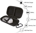 HOOTEK Durable MP3 Player Case, USB Flash Drive Case Bag Wallet, 2Pack EVA Shockproof Hard Carrying Travel Case Bag SD Memory Cards Cable