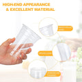Tashibox 100 Count - 16 Ounce Plastic Cups, Ice Coffee Cups to Go - Crystal Clear PET Party Cups