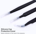 3PCS Precision Tweezers Set, Upgraded Anti-Static Stainless Steel of Tweezers, for Electronics, Soldering, Laboratory Work, Jewelry-Making, Model,