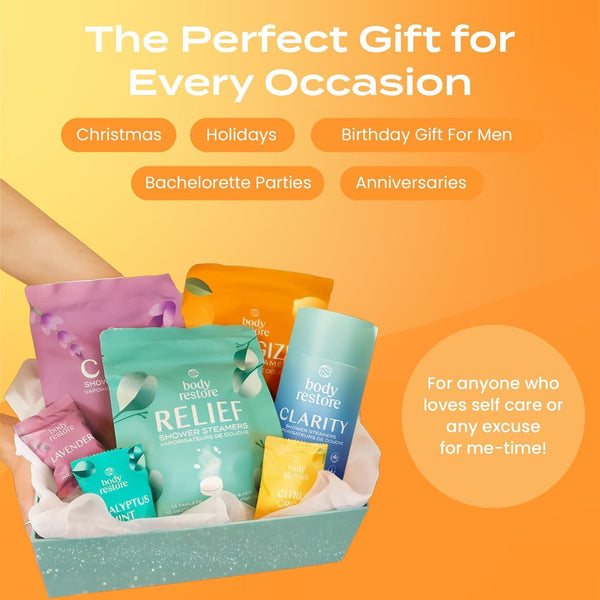 Body Restore Shower Steamers Aromatherapy 15 Pack - Fathers Day Unique Gifts for Dad, Grandpa, Birthday Gift for Mom, Daughter, Son, Best Friend,
