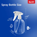 Bar5F Plastic Spray Bottle, 16 Oz | Leak Proof, Empty, Clear, Trigger Handle, Adjustable Fine to Stream Output, Refillable, Heavy Duty Sprayer for