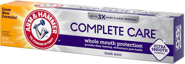 Arm & Hammer Complete Care Toothpaste, Fresh Mint, Whole Mouth Protection, 6.0Oz