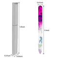 5 Pack Glass Nail Files with Case Crystal Glass Fingernail Files Double Sided Glass Nail File Mixed Color Manicure Set for Gentle Nail Care