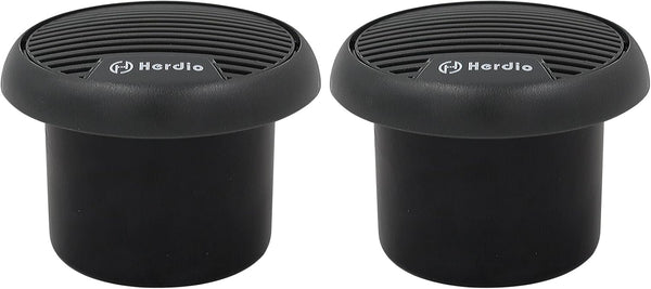 Herdio 3" Inch Marine Bluetooth Speakers Boat Motorcycle Hot Tub Stereo with Max Power 140 Watt (Black)