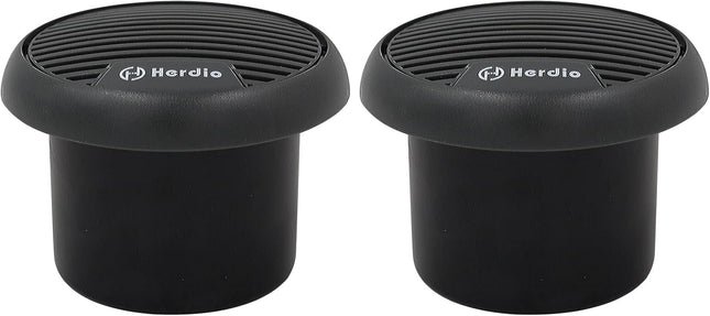 Herdio 3" Inch Marine Bluetooth Speakers Boat Motorcycle Hot Tub Stereo with Max Power 140 Watt (Black)