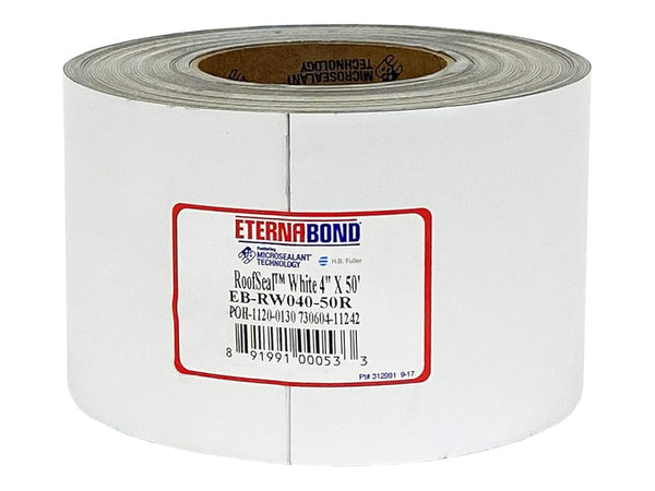 Eternabond Roofseal White 4" X50' Microsealant UV Stable RV Roof Seal Repair Tape | 35 Mil Total Thickness - EB-RW040-50R - One-Step Durable,
