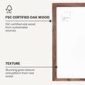 Opposite Wall - 20X30 in - Black Solid Oak Wood Picture Frame - Lightweight, Versatile & Shatterproof - Wall Hanging Poster or Photo Frame - Wall