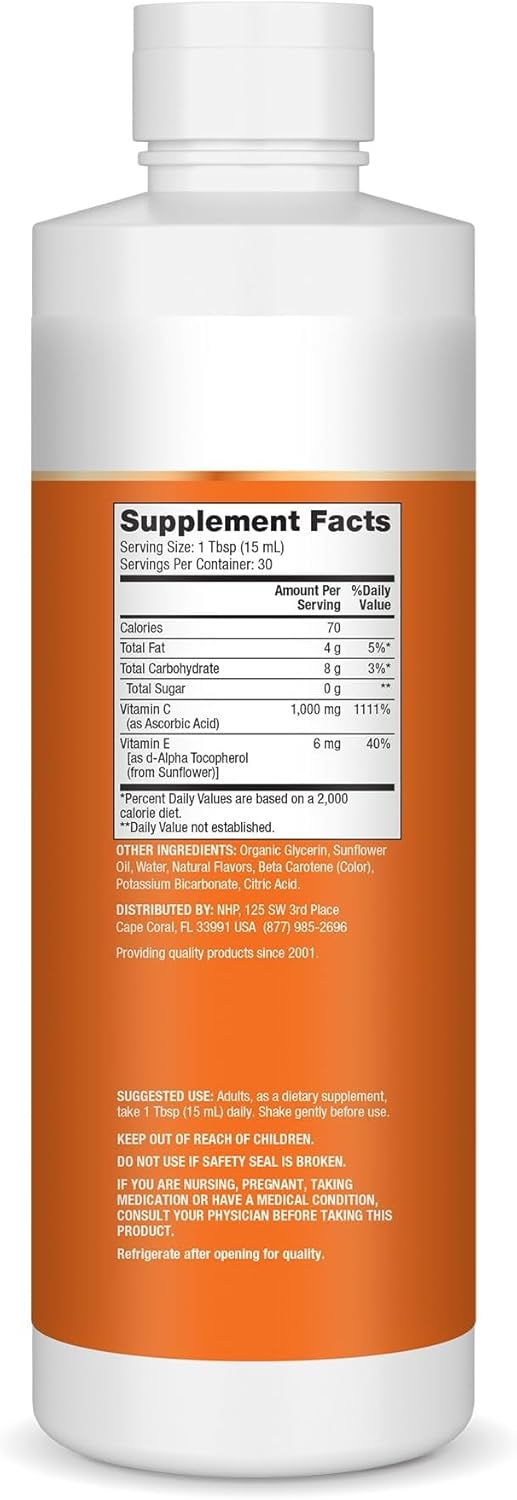 Dr. Mercola Liquid Liposomal Vitamin C - Antioxidant & Immune Support Supplement - Includes Vitamin E - Gmo-Free, Gluten-Free & Soy-Free - Citrus