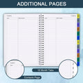 2025-2026 Planner - Weekly & Monthly Planner Runs Jul 2025 to Jun 2026, 6.25" X 8.25", 12 Monthly Tabs, 14 Notes Page, Plastic Pocket, Flexible