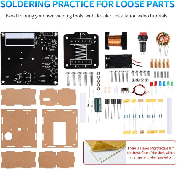STEM Projects DIY Toys Soldering Practice Kit, Electric Magnetic Transmitter Educational Electronics Kit, Mini DIY Shooting Game Toy Gift for