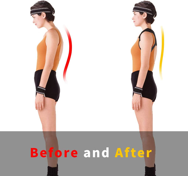 Posture Corrector for Men Women&Children Upper Back Brace Adjustable and Effective Clavicle Support Device for Thoracic Kyphosis and Shoulder Pain
