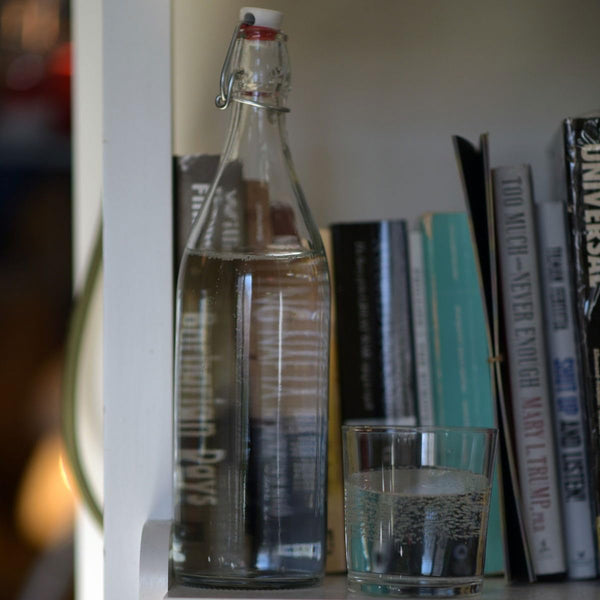 Bormioli Rocco Giara Bottle, 33.75 Oz, Clear
