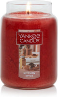 Yankee Candle Kitchen Spice Scented, Classic 22Oz Large Jar, Single Wick, over 110 Hours of Burn Time, Ideal for Home, Celebrations, Gifting