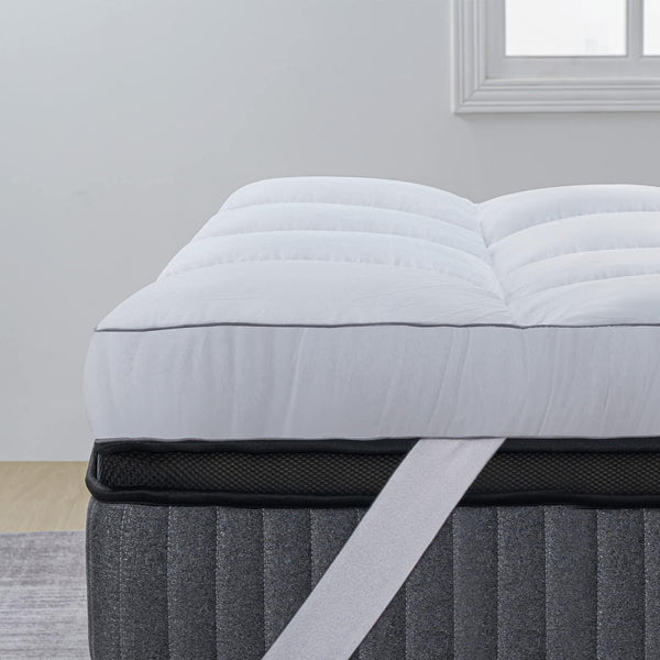 QUEEN ROSE Mattress Topper Queen, Extra Soft Pillow Top Mattress Topper Queen for Firm Bed, Thick Baffle Box Cooling Cloud-Like down Alternative