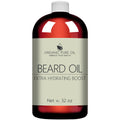 Unscented Beard Oil - Natural, Non-Gmo, Facial Hair Hydrating & Conditioning Oil Blend - 32 Oz - Bulk Sized, Promoting Growth and Silky Smooth