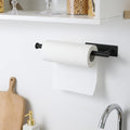 Theaoo Paper Towel Holder - under Cabinet Paper Towel Holder for Kitchen, Adhesive Paper Towel Roll Rack for Bathroom Towel, Wall Mounted Matte