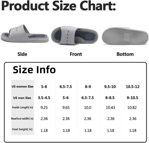 Acupressure Massage Slippers Acupressure Foot Massager Shoes Reflexology Sandals Gift for Men Women Reduce Feet Neuropathy Pain Relief and Tension