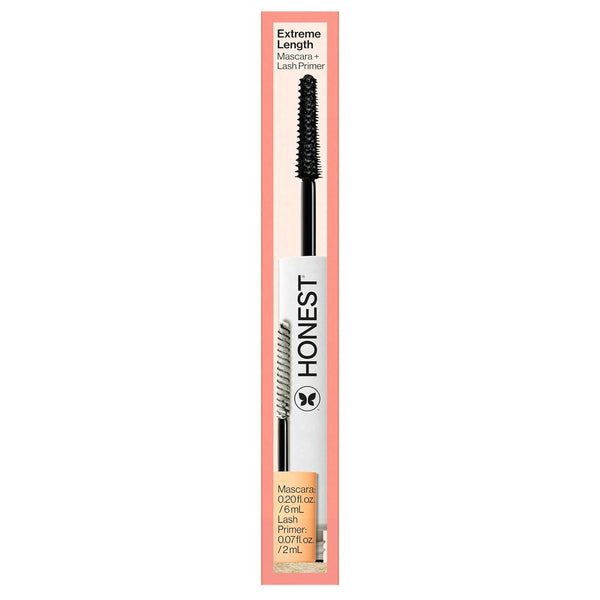 Honest Beauty 2-In-1 Extreme Length Clean Mascara + Lash Primer | Lengthening + Volumizing | Cruelty Free + Safe for Sensitive Eyes | Black, .27 Fl Oz