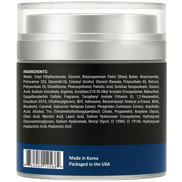 DEL SUR Retinol Cream for Face 50Ml â Anti-Aging Night Moisturizer with Hyaluronic Acid, Bakuchiol & Niacinamide â Korean Retinol Cream for