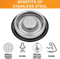 Neater Pet Brands Stainless Steel Slow Feed Bowl - Non-Tip & Non-Skid - Stops Dog Food Gulping, Bloat, Indigestion, and Rapid Eating (1-1/2 Cup)