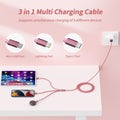 IDISON Multi Charging Cable(2Pack 4FT), 3 in 1 Charging Cable Nylon Braided USB Multi Charger Cable Universal USB Cable with Type C/Micro/Ip Port