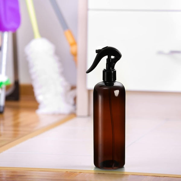Bekith 12 Pack Plastic Spray Bottles with Black Fine Mist Sprayers, 16Oz Refillable Spray Container for Cleaning Solutions, Plants, Hair