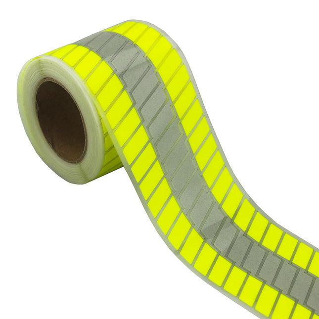 High Visibility Silver Reflective Heat Transfer Vinyl Iron on Tape for Clothing Fluorescent Yellow Striped-2# (2 Inch X 