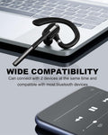 Bluetooth Headset V5.1, Wireless Headset with Battery Display Charging Case, Bluetooth Earpiece with Noise Canceling Mic for Driving, Office,