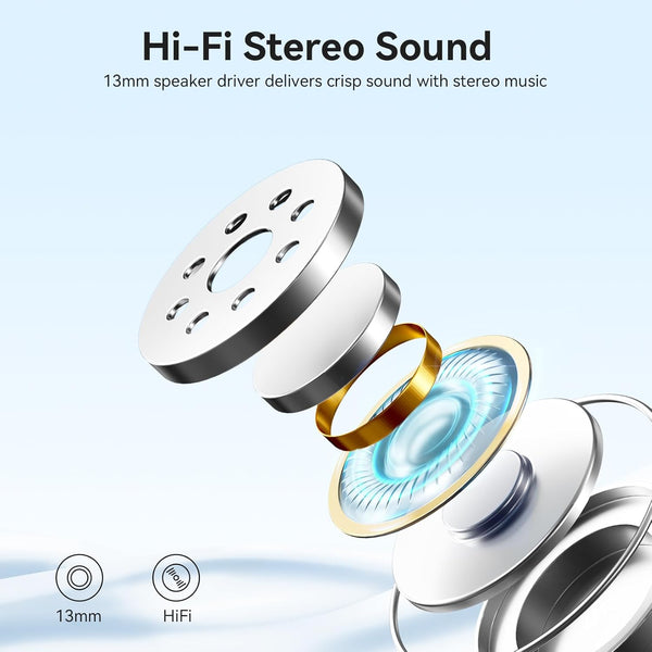 Wireless Earbuds, Bluetooth 5.3 Headphones 40Hrs Playtime Deep Bass Stereo In-Ear Earbud, LED Power Display, Call Noise Canceling Headphones with